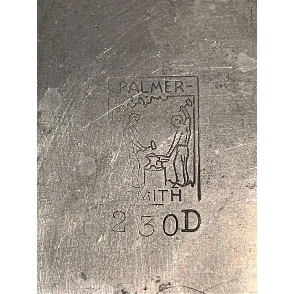 Palmer Smith Aluminum Bowl #230 Floral Design Vintage Hand Crafted 8 1/4" - Picture 4 of 4